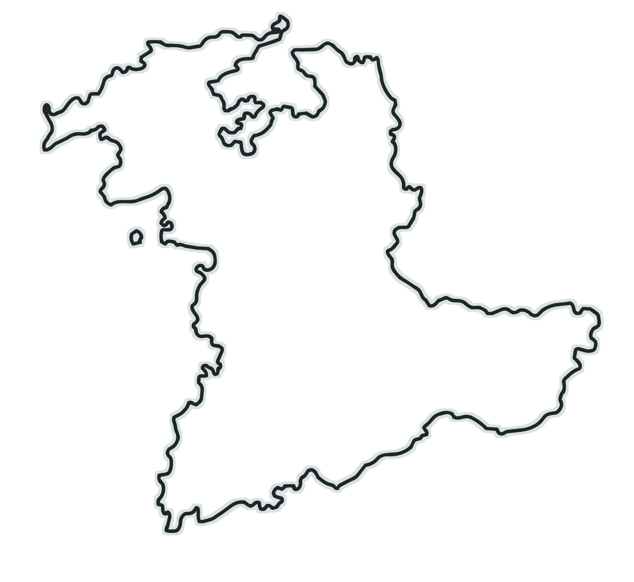 Umrisskarte Kanton Bern