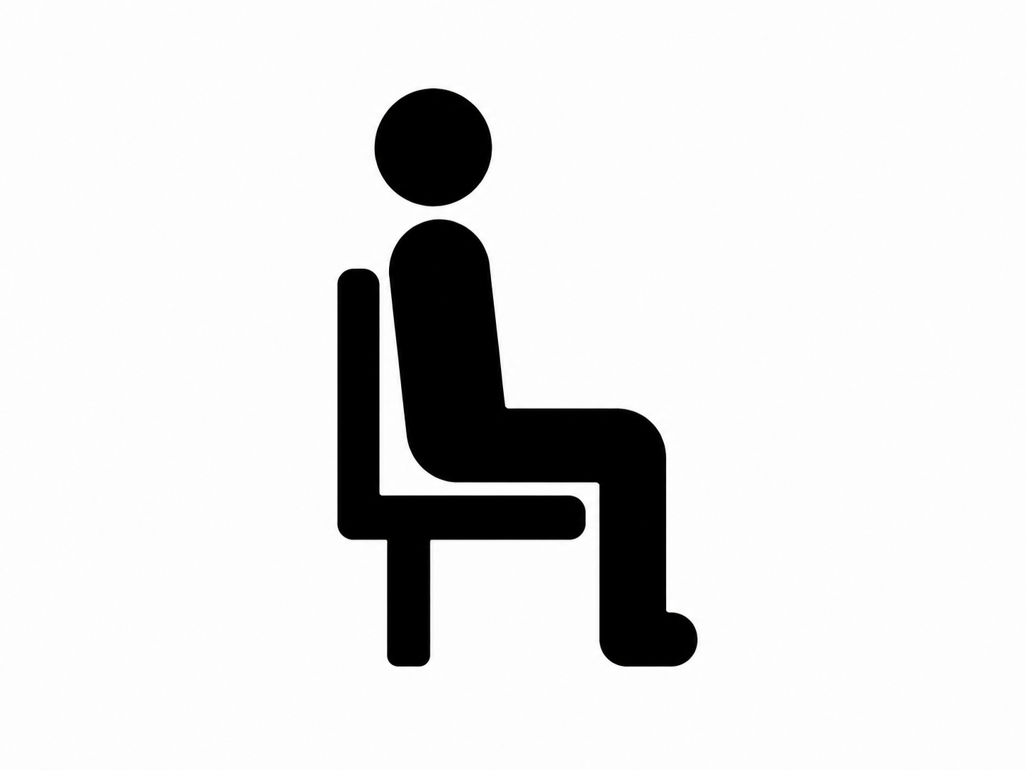 Signet einer Figur auf einer Bank