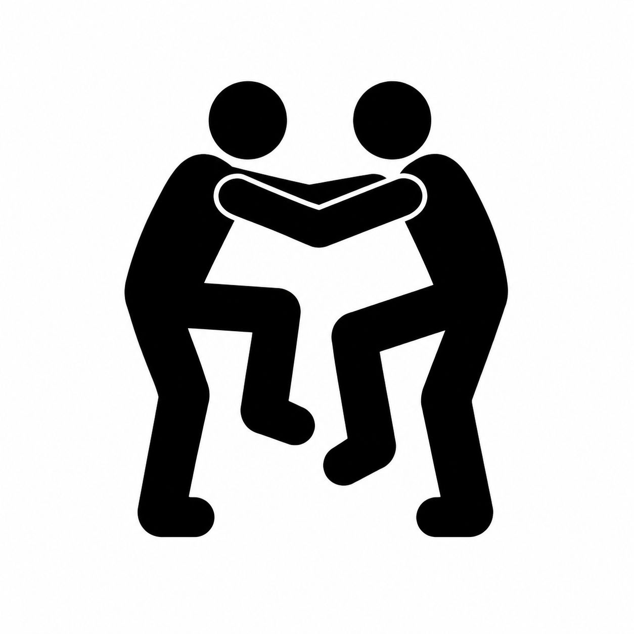 Zwei Figuren in einer Partnerübung